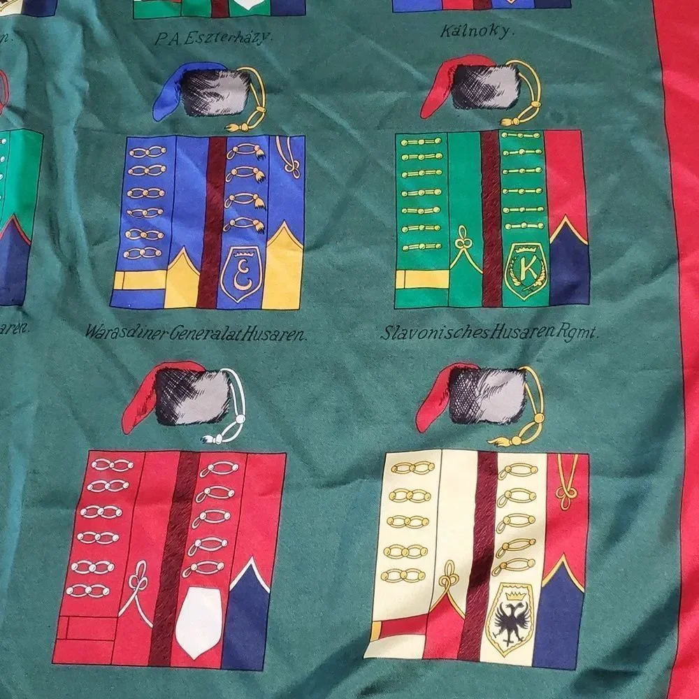 Husaren Regimenter Hussars Uniforms‎ & Hats Silk Scarf Beautiful & Colorful!